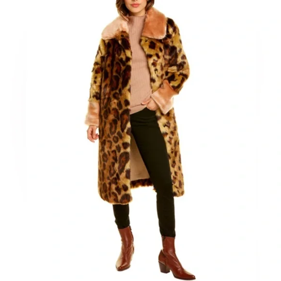 SOLD
Sezane/Sea NY/Charlotte Simone Unreal Fur leopard print coat- Size S - Picture 4 of 8
